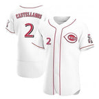Cincinnati Reds #2 Nick Castellanos White Fotopoulosg 2021 Home Player Jersey