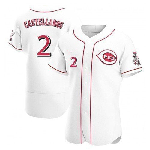 Cincinnati Reds #2 Nick Castellanos White Fotopoulosg 2021 Home Player Jersey