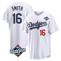 Los Angeles Dodgers #16 Will Smith Player Gold White Fotopoulosg World Series 2026 Collection Stadium Limited Stitched Jerseys
