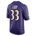 B.Ravens #33 Tyler Loop Purple Fotopoulosg Team Game Jersey