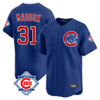 Chicago Cubs #31 Greg Maddux Player Royal Fotopoulosg 150th Anniversary Limited Home Stitched Jerseys