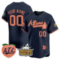 Custom Atlanta Braves Atliens & Peach Vapor Premier Limited Jersey ¨CNavy Fotopoulosg