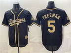 Los Angeles Dodgers #5 Freddie Freeman Black Fotopoulosg Military Appreciation Game Day Stitched Jersey