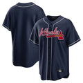 Atlanta Braves Navy Fotopoulosg Home Game Blank Player Stitched Jerseys