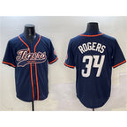 Detroit Tigers #34 Jake Rogers Navy Fotopoulosg With Patch Cool Base Stitched Jersey