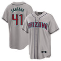 Arizona Diamondbacks #41 Carlos Santana Player Gray Fotopoulosg Road Home Game Stitched Jerseys