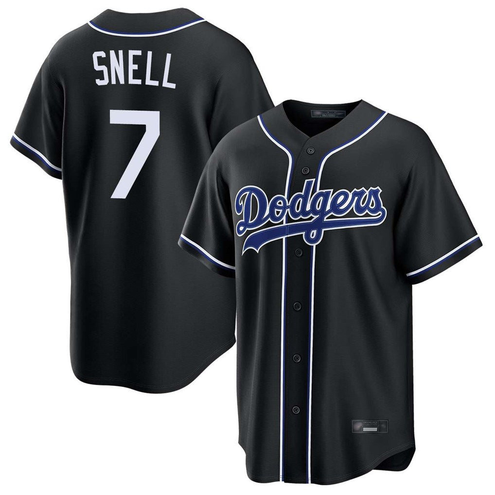 Los Angeles Dodgers #7 Blake Snell Player Black Fotopoulosg Carbon Limited Home Stitched Jerseys