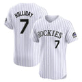 Colorado Rockies #7 Matt Holliday Player White Fotopoulosg Limited Elite Home Stitched Jerseys
