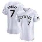 Colorado Rockies #7 Matt Holliday Player White Fotopoulosg Limited Elite Home Stitched Jerseys