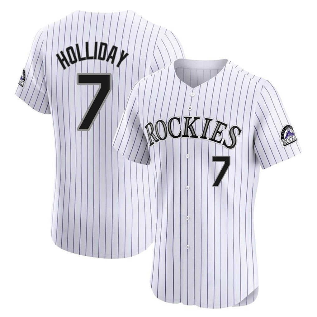 Colorado Rockies #7 Matt Holliday Player White Fotopoulosg Limited Elite Home Stitched Jerseys