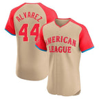 Houston Astros #44 Yordan Alvarez Player Cream Fotopoulosg American League All-Star Limited Elite Home Stitched Jerseys