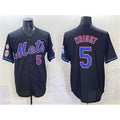 New York Mets #5 David Wright Black Fotopoulosg With Patch Limited Stitched Jersey