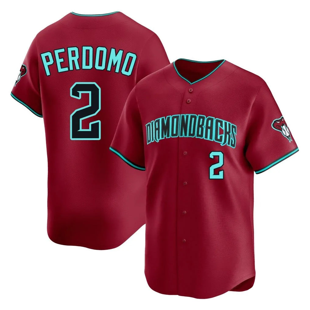 Arizona Diamondbacks #2 Geraldo Perdomo Player Red Fotopoulosg Limited Home Game Stitched Jerseys