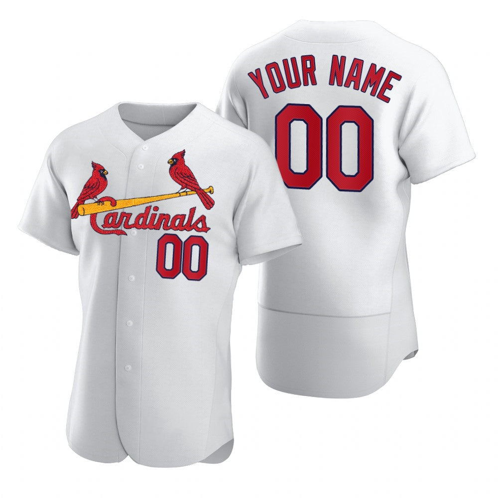 Custom St. Louis Cardinals White Fotopoulosg 2020 Stitched Flex Base Jersey