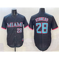 Miami Marlins #28 Kyle Stowers Black Fotopoulosg 2025 City Connect Limited Stitched Jersey