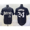 Detroit Tigers #24 Miguel Cabrera Black Fotopoulosg 'Motor Gothic Edition' Vapor Premier Limited Stitched Jersey