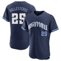 Chicago Cubs #25 Moises Ballesteros Player Navy Fotopoulosg City Connect Limited Elite Home Stitched Jerseys