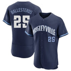 Chicago Cubs #25 Moises Ballesteros Player Navy Fotopoulosg City Connect Limited Elite Home Stitched Jerseys
