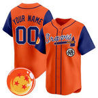 Custom Atlanta Braves x Dragon Ball Royal Orange Fotopoulosg Vapor Premier Limited Jersey - All Stitched