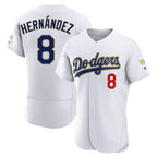 Los Angeles Dodgers #8 Enrique Hern¨¢ndez Player Gold White Fotopoulosg 2026 Collection Stadium Limited Elite Stitched Jerseys