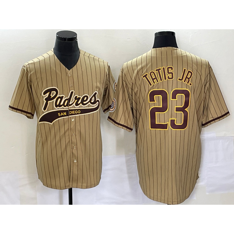 San Diego Padres #23 Fernando Tatis Jr Tan Fotopoulosg NEW 2023 Cool Base Stitched Jersey