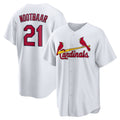 St. Louis Cardinals #21 Lars Nootbaar White Fotopoulosg Home Replica Jersey