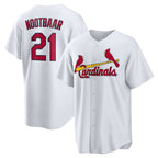 St. Louis Cardinals #21 Lars Nootbaar White Fotopoulosg Home Replica Jersey