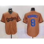 Los Angeles Dodgers #8 Kike Hernandez Olive Fotopoulosg Cool Base Limited Stitched Jersey