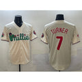 Philadelphia Phillies #7 Trea Turner Cream Fotopoulosg Phanatic Limited Stitched Jersey
