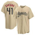 Arizona Diamondbacks #41 Carlos Santana Player Tan Fotopoulosg City Connect Home Game Stitched Jerseys