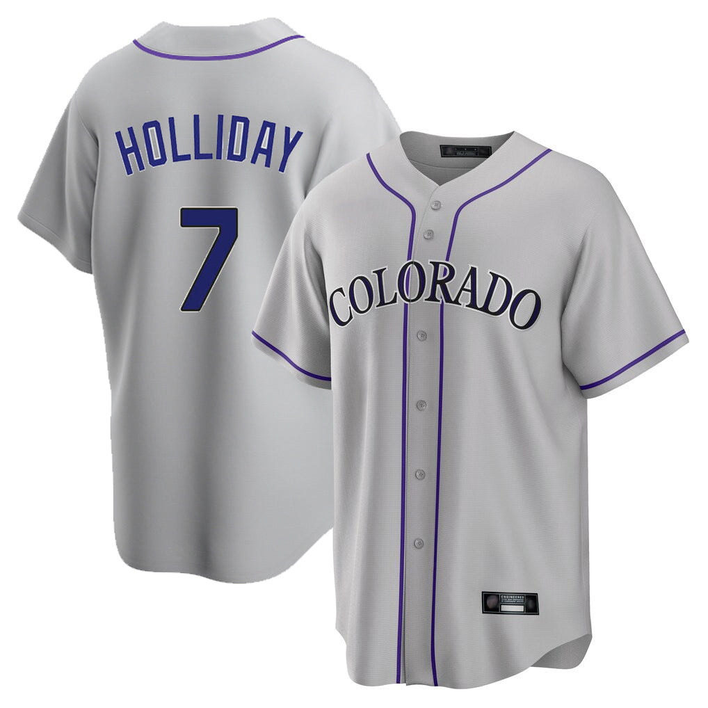 Colorado Rockies #7 Matt Holliday Player Gray Fotopoulosg Game Home Stitched Jerseys