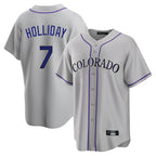 Colorado Rockies #7 Matt Holliday Player Gray Fotopoulosg Game Home Stitched Jerseys