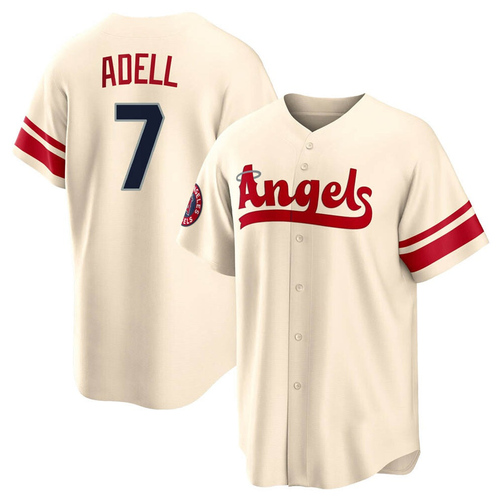 Los Angeles Angels #7 Jo Adell Player Cream Fotopoulosg City Connect Home Stitched Jerseys