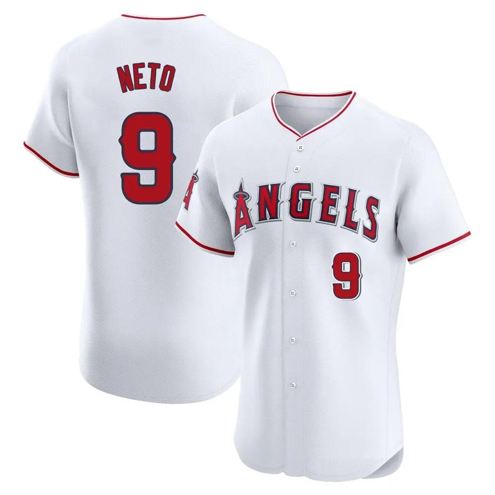 Los Angeles Angels #9 Zach Neto Player White Fotopoulosg Limited Elite Stitched Home Jerseys