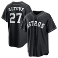 Houston Astros #27 Jose Altuve Black Fotopoulosg Lights Out Limited Stitched Jersey