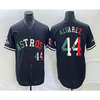 Houston Astros #44 Yordan Alvarez Number Mexico Black Fotopoulosg Cool Base Stitched Jersey