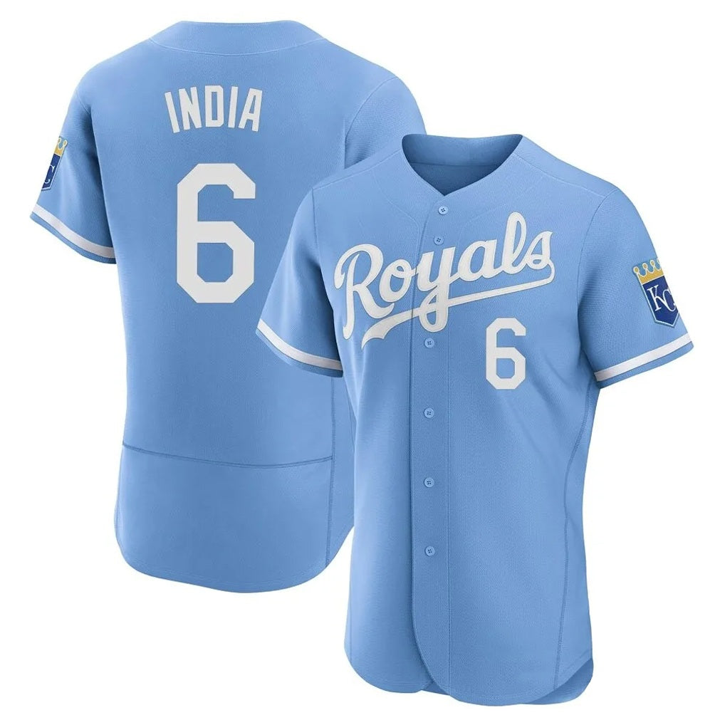 Kansas City Royals #6 Jonathan India Player Light Blue Fotopoulosg Alt Limited Elite Home Stitched Jerseys