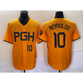 Pittsburgh Pirates #10 Bryan Reynolds Number Gold Fotopoulosg 2023 City Connect Stitched Jersey 2