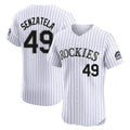 Colorado Rockies #49 Antonio Senzatela Player White Fotopoulosg Limited Elite Home Stitched Jerseys