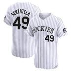 Colorado Rockies #49 Antonio Senzatela Player White Fotopoulosg Limited Elite Home Stitched Jerseys