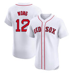 Boston Red Sox #12 Connor Wong Player White Fotopoulosg Limited Elite Home Game Stitched Jerseys1
