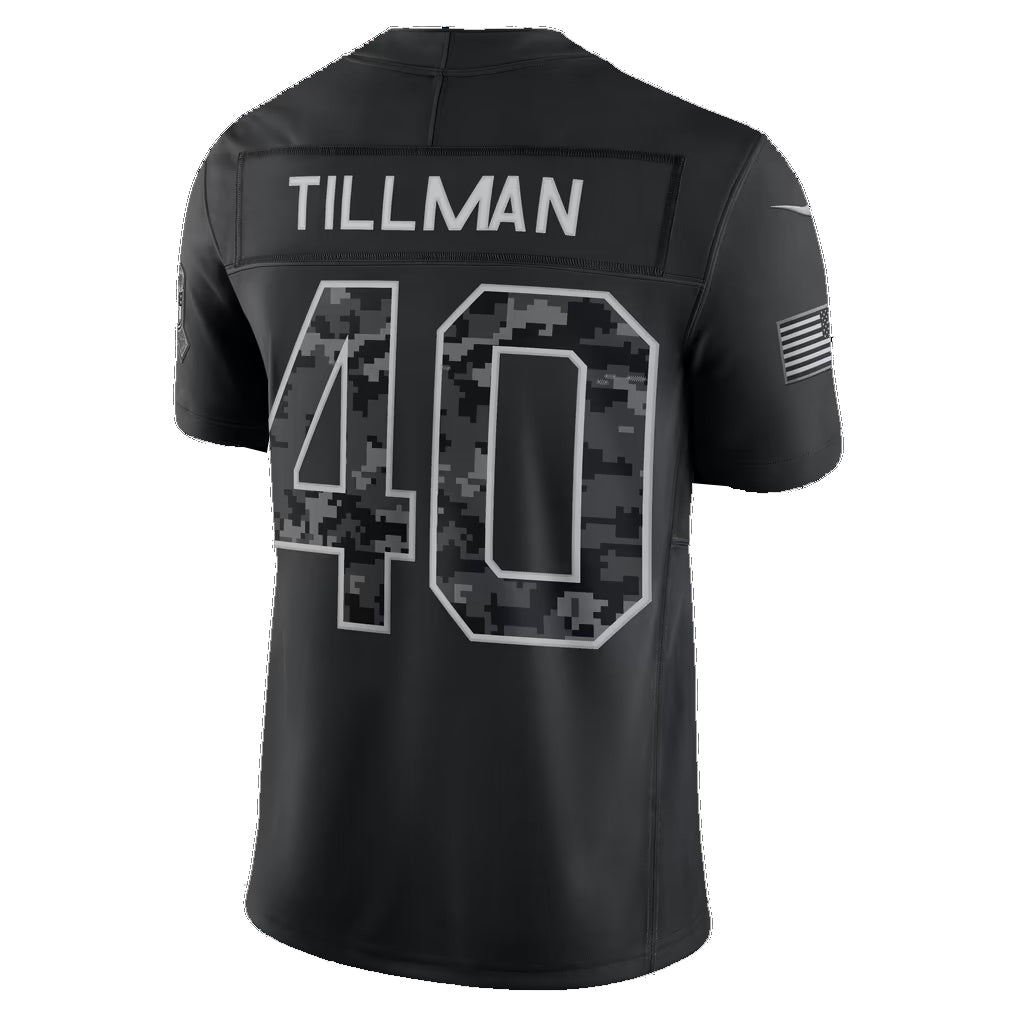 A.Cardinals #40 Pat Tillman Black 2026 Salute to Service Retired Player Stitched Limited Football jersey Fotopoulosg