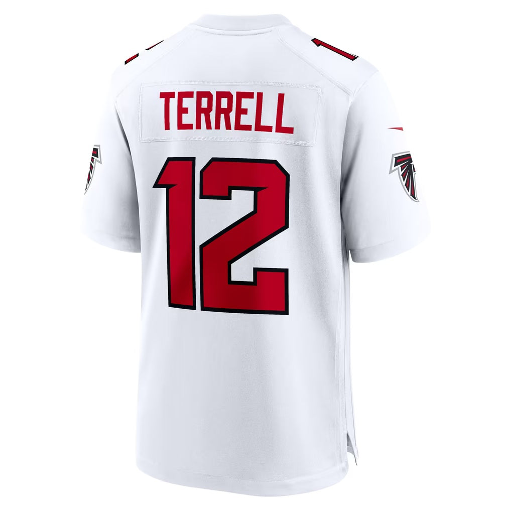 A.Falcons #12 Avieon Terrell White Game Football jersey Fotopoulosg