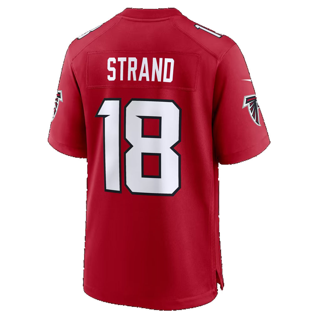 A.Falcons #18 Jack Strand Red Team Game Football jersey Fotopoulosg