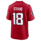 A.Falcons #18 Jack Strand Red Team Game Football jersey Fotopoulosg
