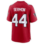 A.Falcons #44 Trey Sermon Red Team Game Football jersey Fotopoulosg