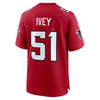 A.Falcons #51 Jared Ivey Red Team Game Football jersey Fotopoulosg