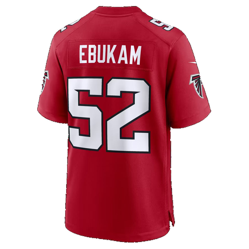A.Falcons #52 Samson Ebukam Red Team Game Football jersey Fotopoulosg
