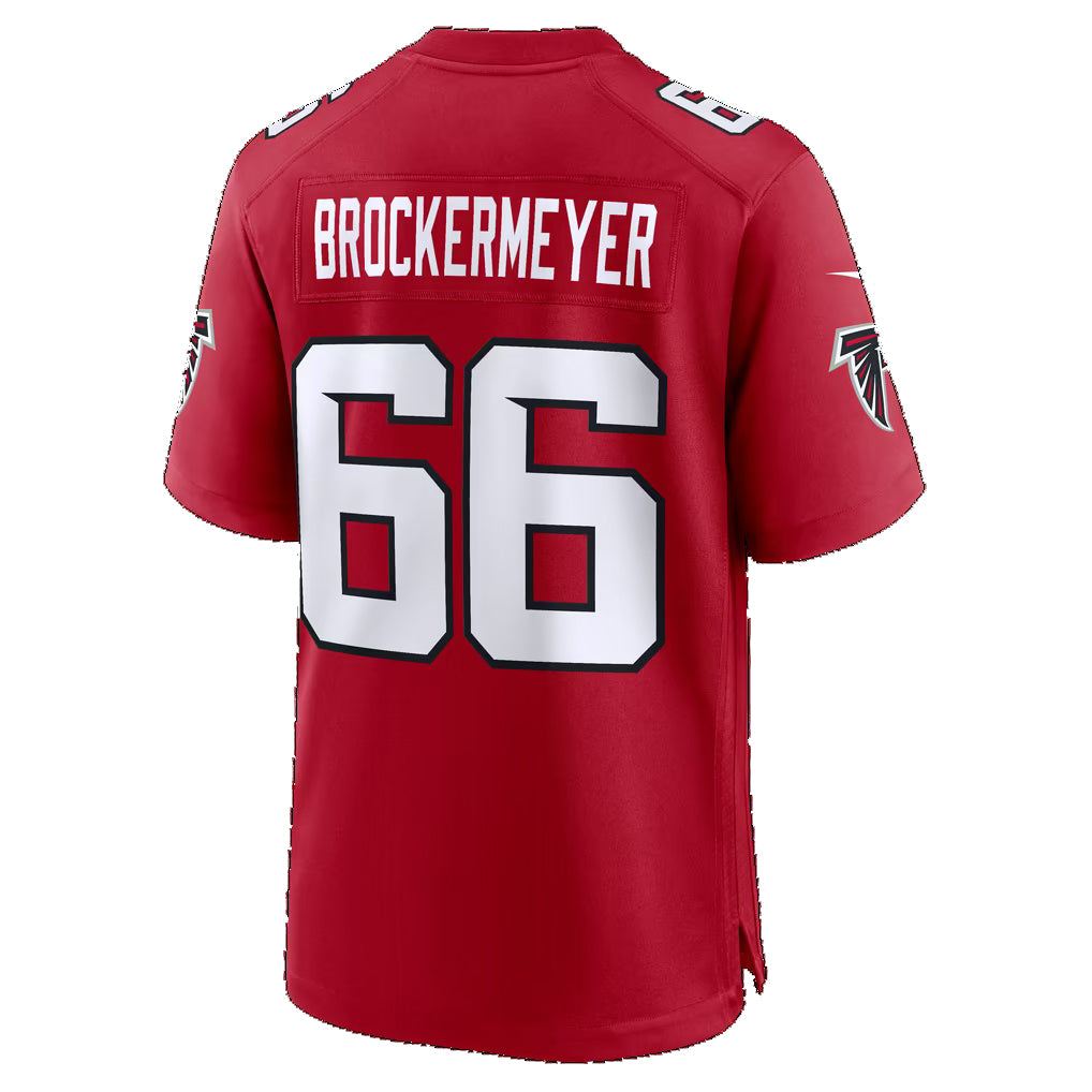 A.Falcons #66 James Brockermeyer Red Team Game Football jersey Fotopoulosg