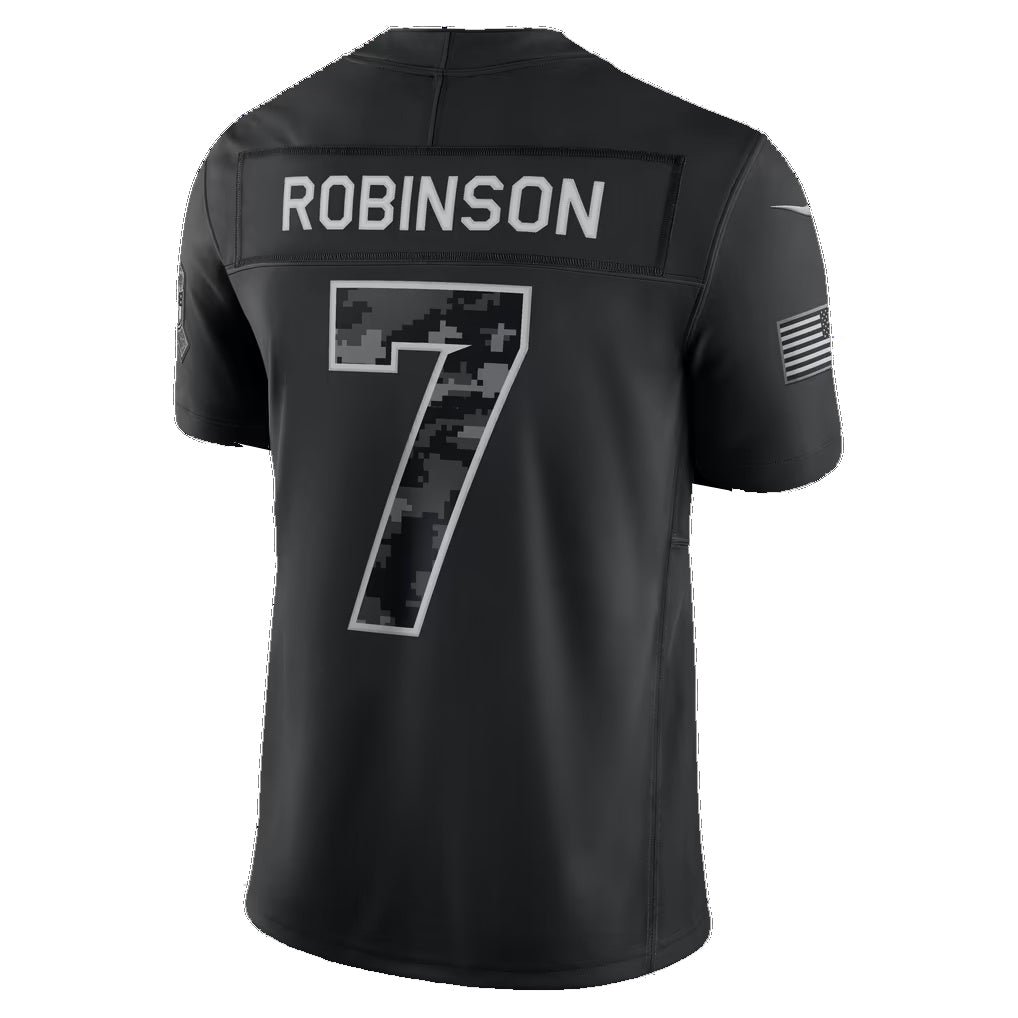 A.Falcons #7 Bijan Robinson Black 2026 Salute to Service Stitched Limited Football jersey Fotopoulosg